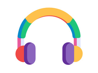 headphones on white background