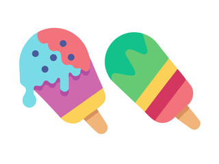 ice cream on white background