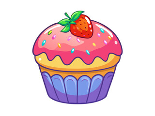 cupcake isolated on white background