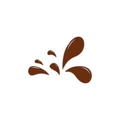 Sweet milk chocolate splash vector illustration
