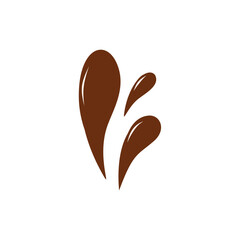 Sweet milk chocolate splash vector illustration