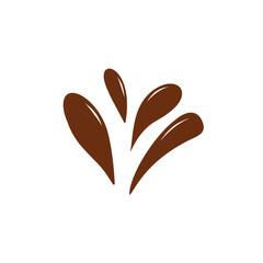 Sweet milk chocolate splash vector illustration