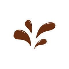 Sweet milk chocolate splash vector illustration