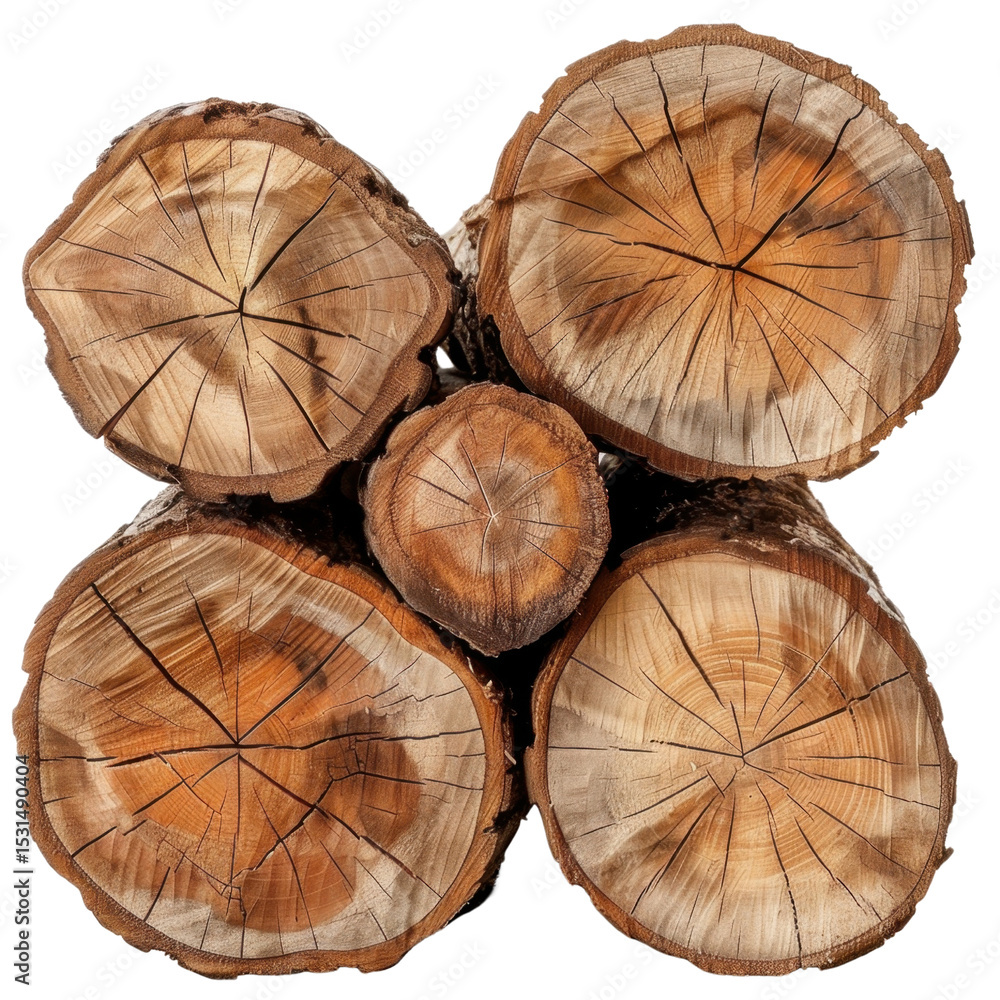 Poster natural wood logs display beautiful array of textures and colors, showcasing intricate patterns of t