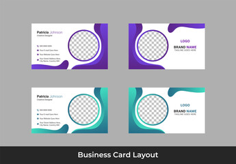 modern corporate visiting card design template for business marketing eye catching 
