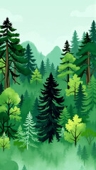Fototapeta premium Image of mixed forest and hills