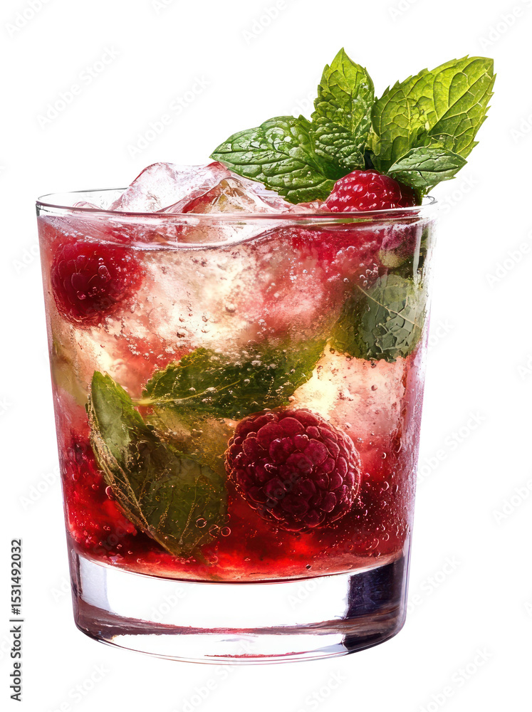 Poster png raspberry mojito cocktail raspberry beverage mojito.
