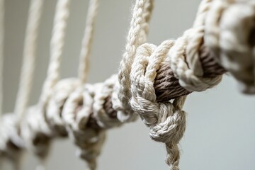 Creating a handmade macrame wall hanging using cotton ropes