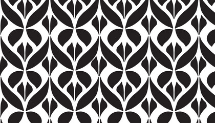 Abstract black and white geometric pattern design