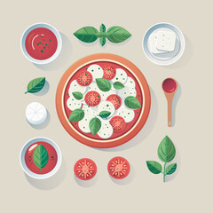 Flat Margherita Pizza Ingredients