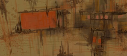 Abstract image for printing - digital painting. The picture is painted by hand on a tablet. © neurostructure