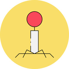 Virus 12 single icon vector illustration