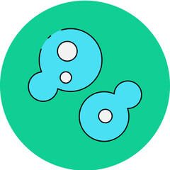 Virus 9 single icon vector illustration