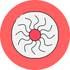 Virus 14 single icon vector illustration