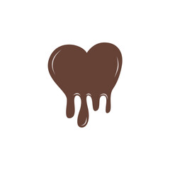 Melting chocolate heart