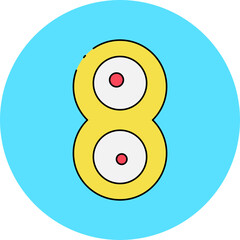 Virus 13 single icon vector illustration