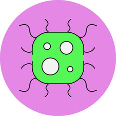 Virus 16 single icon vector illustration
