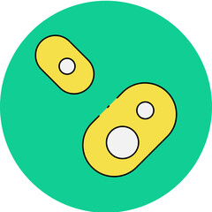 Virus 15 single icon vector illustration