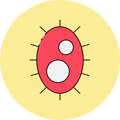 Virus 17 single icon vector illustration