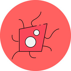 Virus 20 single icon vector illustration