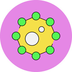 Virus 22 single icon vector illustration