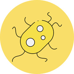 Virus 24 single icon vector illustration