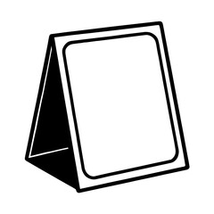 Black and White Tent Card or Table Sign Icon - Perfect for Menus and Promotions