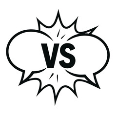 VS Versus Speech Bubble Explosion - Comparison Battle Icon