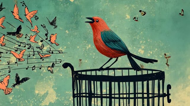 bird in the cage
