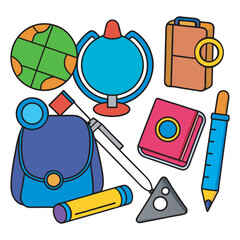 Back to School Educational Icons Set