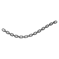 Curved metal chain in horizontal layout