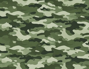 Camouflage Seamless Pattern – Trendy Military Camo Repeat Print in Khaki Green Tones

