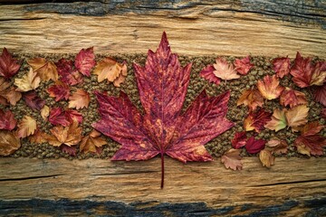 Canada Weed. Legalization of Cannabis. Canadian Flag with Dry Weed on Wood Background