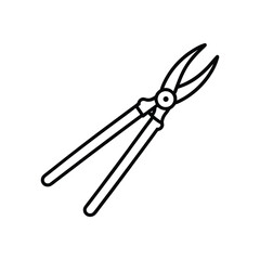 lopper line art on white background