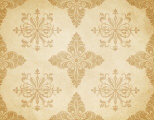 Elegant Old Paper Background Texture &ndash; Seamless Vintage Parchment with Ornamental Design

