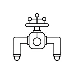 smart irrigation controller line art on white background