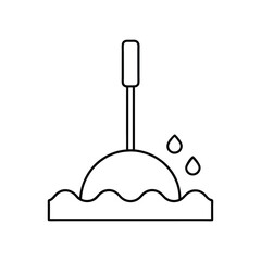 soil moisture sensor line art on white background