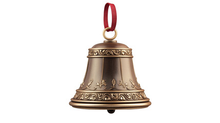 Christmas bell ornament isolated on white background 