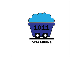 Data Mining vector icon  for business and organization. Data set, process, classification, database, data analytic and evaluation. Minimal vector infographic