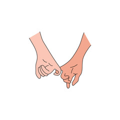 Happy friendship day with hand. Vector illustration 