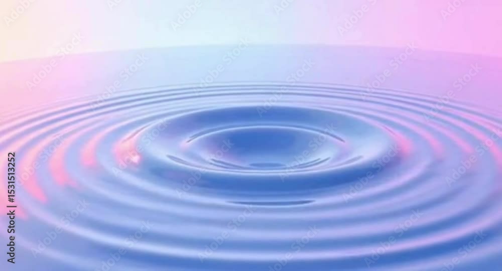 Poster water ripples with soft pastel colors creating a serene and calming effect