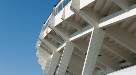 Part of sports facility in concrete