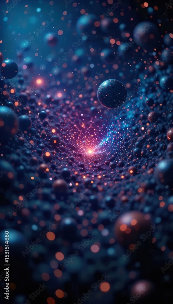 Aufkleber colorful cosmic design for mobile backgrounds with vibrant patterns and deep space visuals