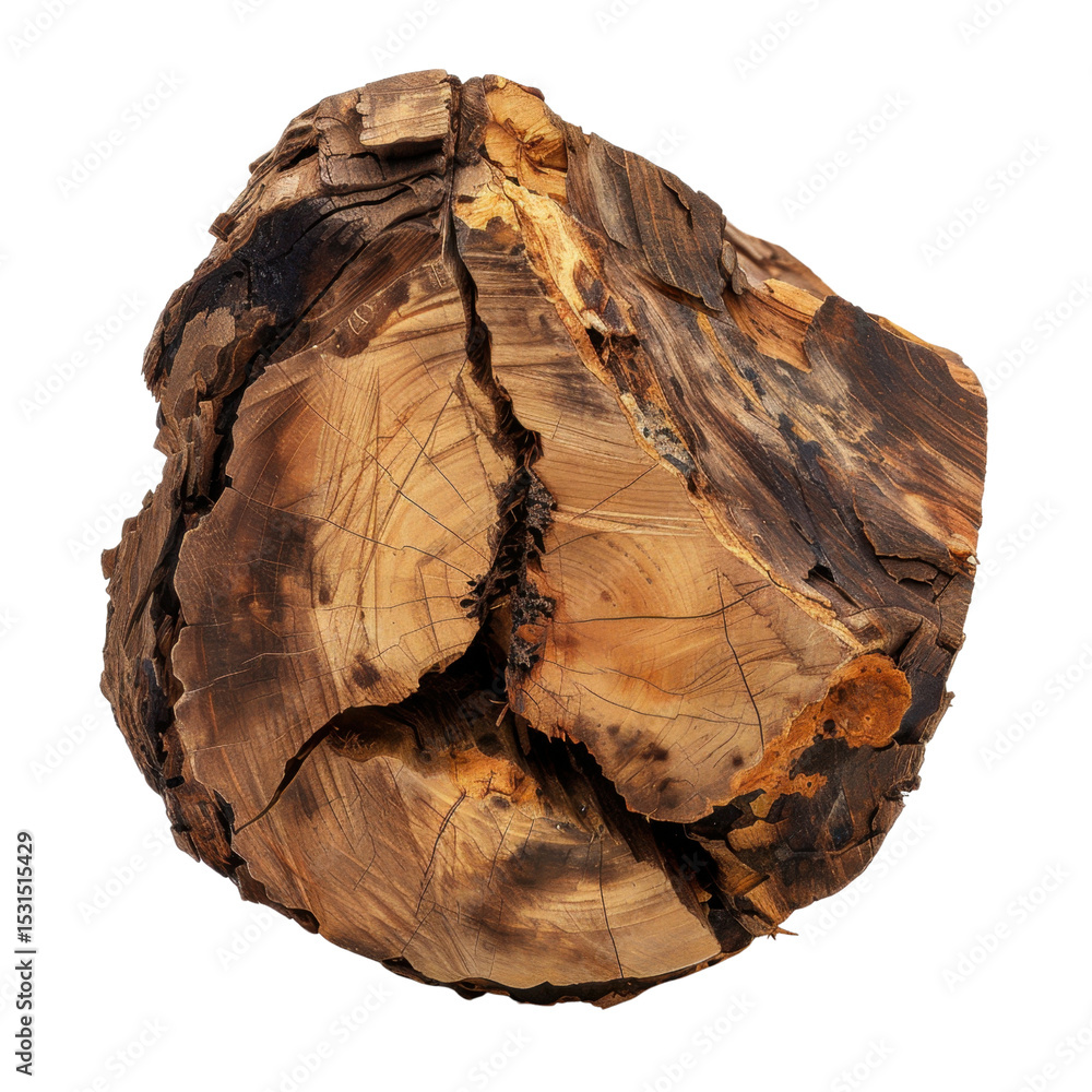 Poster petrified wood is unique fossilized material that showcases intricate patterns and textures. this na