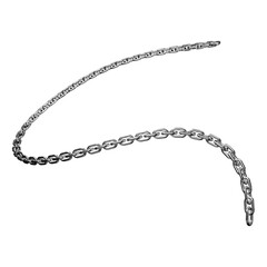 Long flowing chain with soft curve