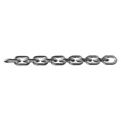 Straight steel chain with bold links
