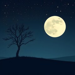 Mystical Moonlight Night Exploring Nature's Beauty Under the Stars