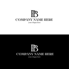 Luxury Monogram Logo Template with PB Initials – Elegant & Editable Design for Premium Brands.