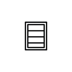 Bookshelf Minimalist Line Art Icon