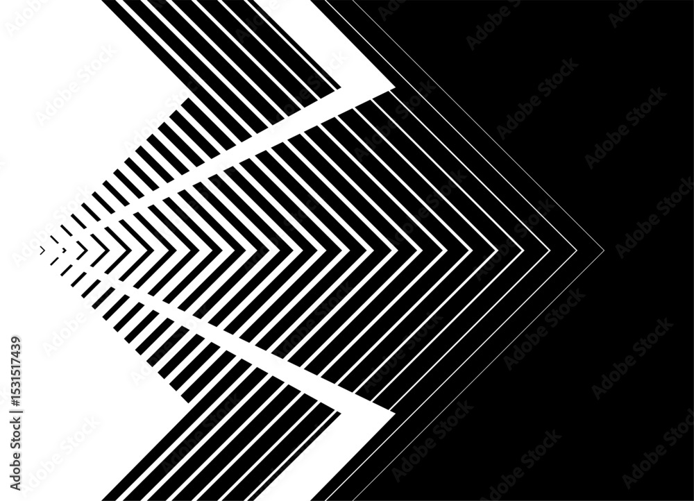 Poster vector transition from black to white abstract sports pattern. striped vector background of thin lin